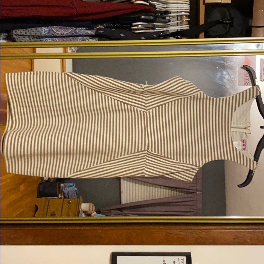 Brown stripped dress